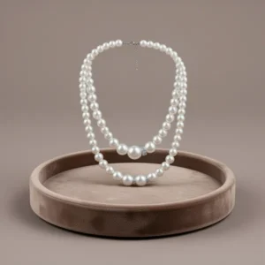 BBTO Pearl Necklace Earring Set for Women, 8 Pieces