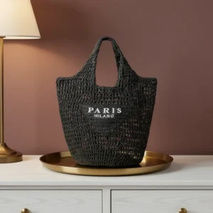 POOOPSSD Woven Bag, Black