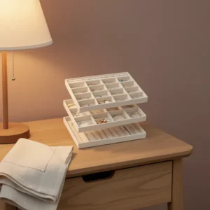 ProCase Stackable Large Jewelry Drawer Organizer, 3-Pack