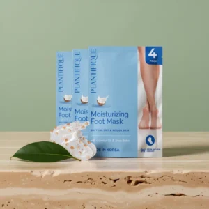 PLANTIFIQUE Korean Hydrating Foot Mask, 4 Pairs