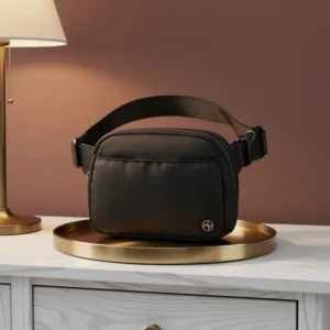 Pander Nylon Fanny Pack, Black
