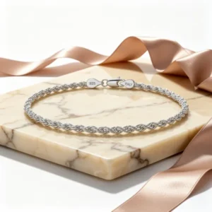 nometo 925 Sterling Silver Rope Chain Bracelet
