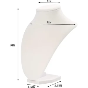 Julysky 3D Necklace Display Stand, Beige