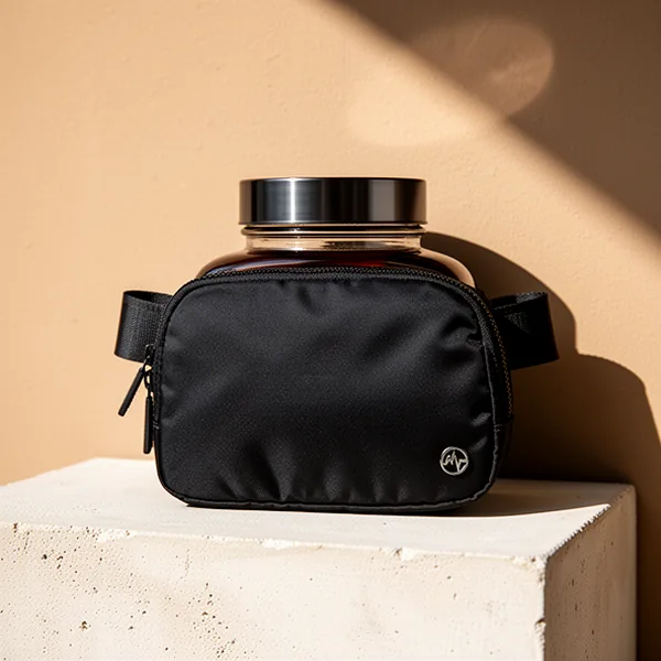 Pander Two Way Zipper Fanny Pack, Black