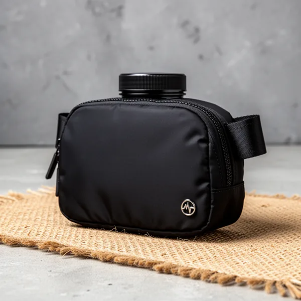 Pander Two Way Zipper Fanny Pack, Black