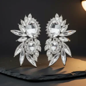 Vintage Rhinestone Statement Earrings