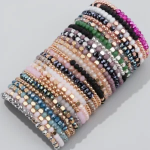 WAINIS 27/ Delicate Boho Beaded Bracelets, 28 Pieces