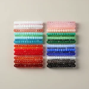 Junkin Crystal Beaded Bracelets, 60 Pieces