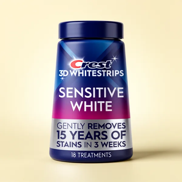 Crest 3DWhitestrips Sensitive White at-Home Teeth Whitening Kit
