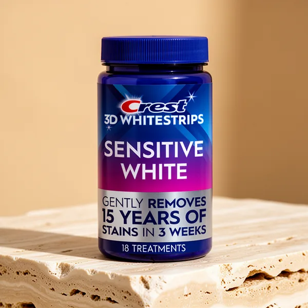 Crest 3DWhitestrips Sensitive White at-Home Teeth Whitening Kit