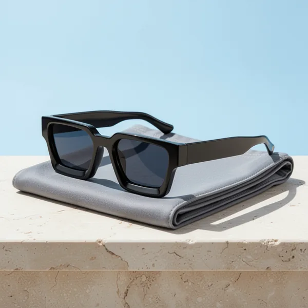 EYLRIM Thick Square Frame Sunglasses for Women