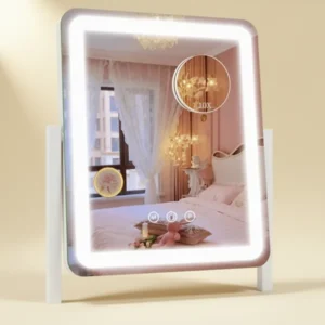 ROLOVE Vanity Mirror with Lights for Desk, White