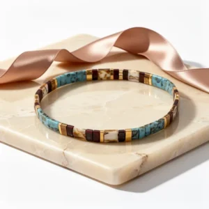 Sonateomber Tila Flat Beaded Stretch Bracelets for Women