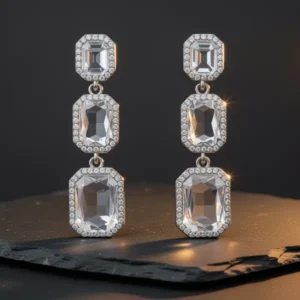 Classical Rhinestone Dangle Earrings