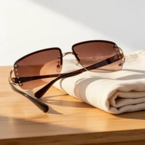 Rimless Y2K Sunglasses for Women