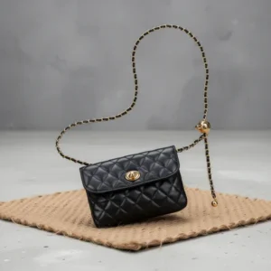 YAMEIZE PU Leather Chain Belt Bag for Women