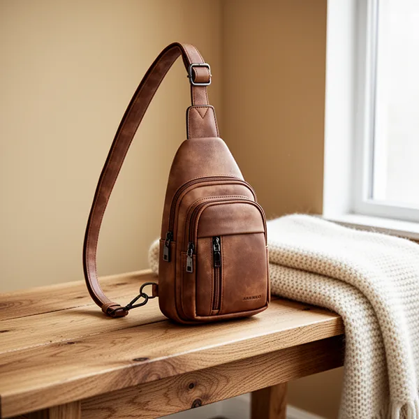 MASINTOR Sling Bag for Women, Brown