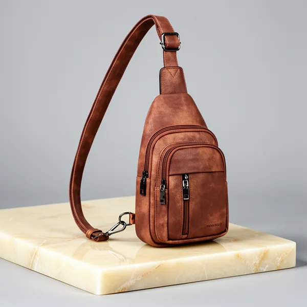MASINTOR Sling Bag for Women, Brown