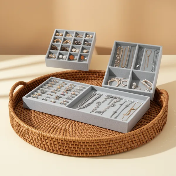Fixwal Jewelry Organizer Trays, 5-Pack