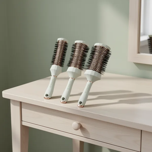 Lily England Round Hair Brush, 4 Pieces, White