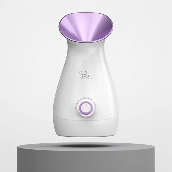 NanoSteamer Large 3-in-1 Nano Ionic Facial Steamer with Precise Temp, 5 Pieces, Lilac