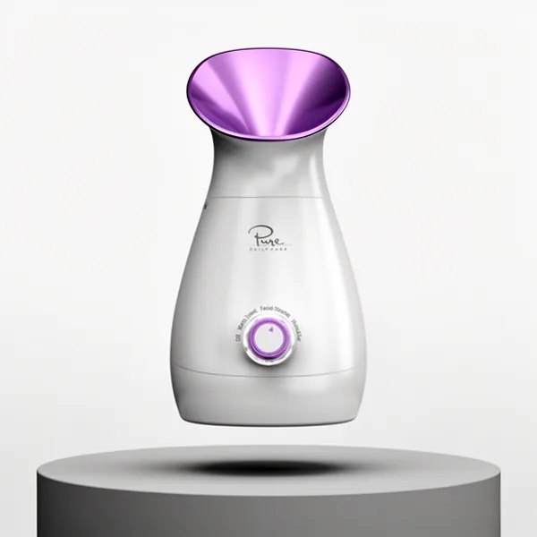 NanoSteamer Large 3-in-1 Nano Ionic Facial Steamer with Precise Temp, 5 Pieces, Lilac