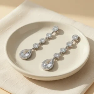 Rhinestone Long Dangle Earrings for Women