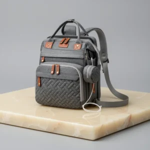 Astro Alan Baby Diaper Bag with Changing Station, Grey