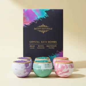 Crystal Bath Bombs, 6-Pack, Lavender