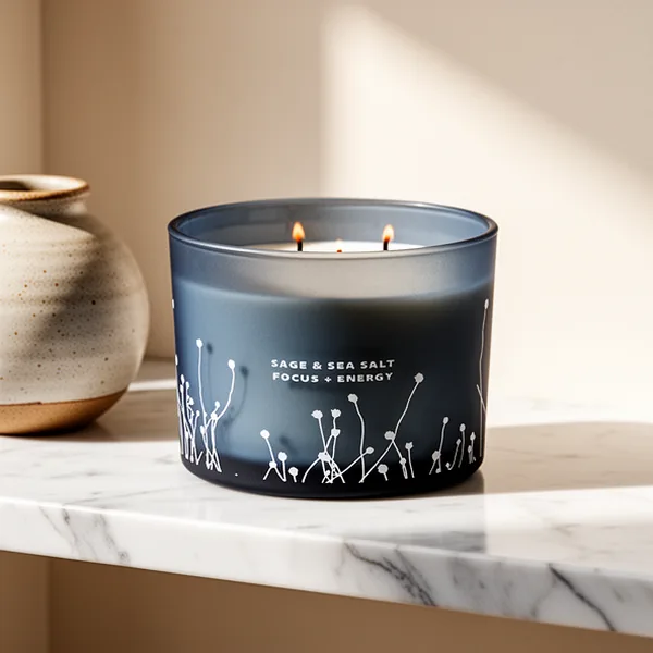White Sage Sea Salt 3 Wick Jar Candle, 14.5 oz
