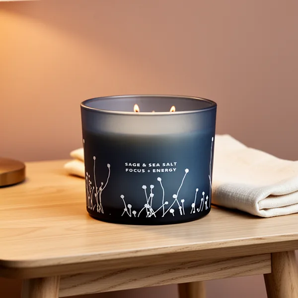 White Sage Sea Salt 3 Wick Jar Candle, 14.5 oz