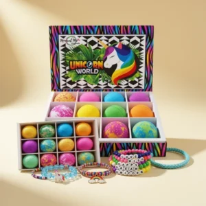 Unicorn Bath Bombs for Girls, 12-Pack