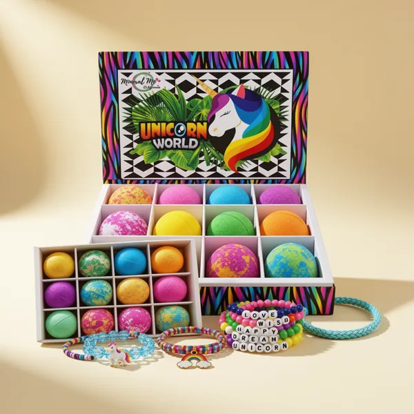 Unicorn Bath Bombs for Girls, 12-Pack