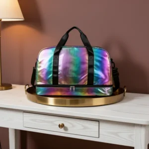 Holographic Shimmering Gym Duffle Bag
