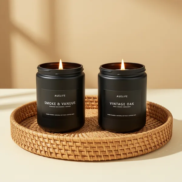 Auelife Candles for Men, 4-Pack
