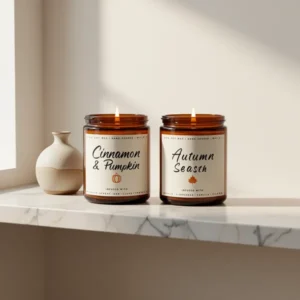 Auelife Fall Candle Set, 4-Pack