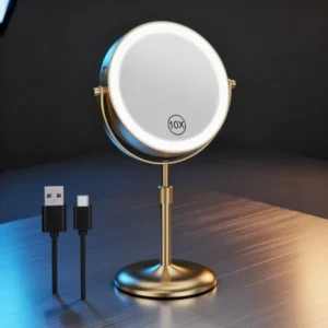 Benbilry 7 Lighted Makeup Mirror, Gold