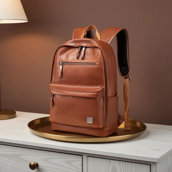 weiatas Leather Laptop Backpack for Men, Brown