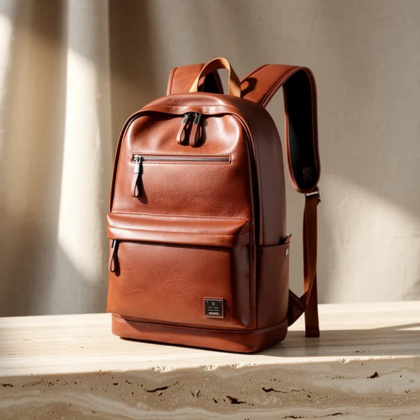 weiatas Leather Laptop Backpack for Men, Brown