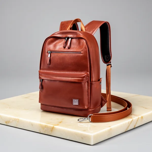 weiatas Leather Laptop Backpack for Men, Brown