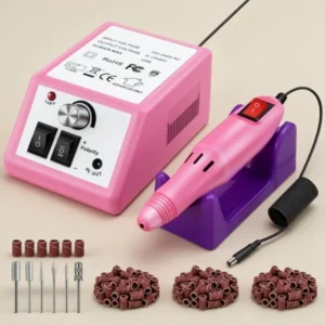 LAVAED Professional Nail Drill, 156 Pieces, Pink