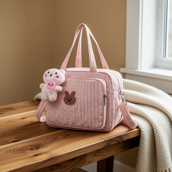 Lushandy Baby Diaper Bag, Pink