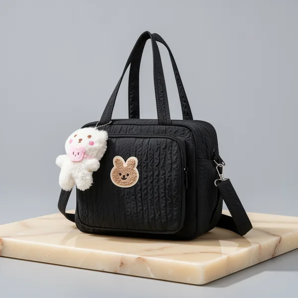 Lushandy Baby Diaper Bag, Black