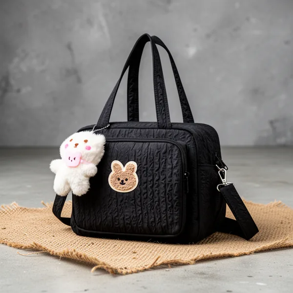 Lushandy Baby Diaper Bag, Black