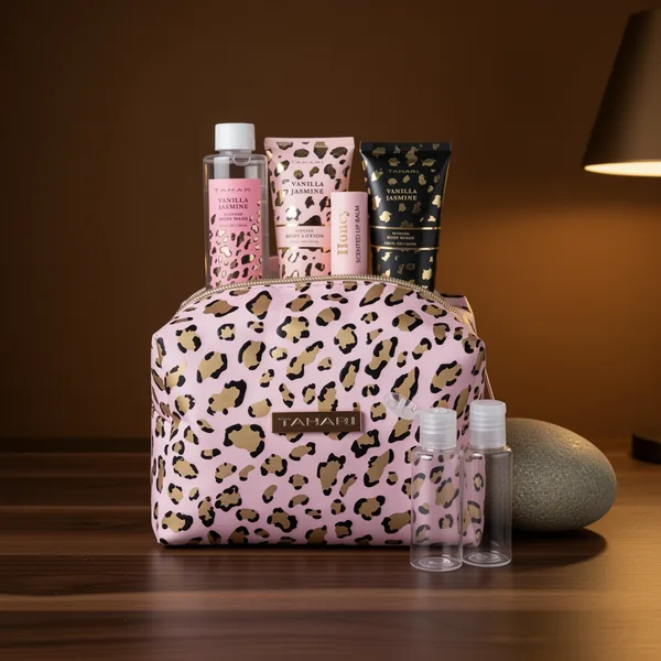 Tahari Vanilla Jasmine Spa Gift Set for Women, Leopard