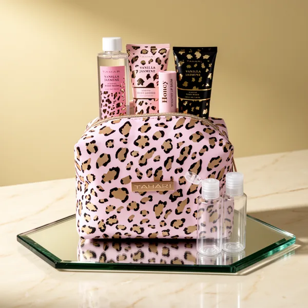 Tahari Vanilla Jasmine Spa Gift Set for Women, Leopard