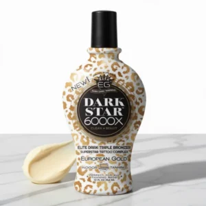 European Gold Dark Star 6000X Ultra-Dark Tanning Lotion with Triple, 12 oz