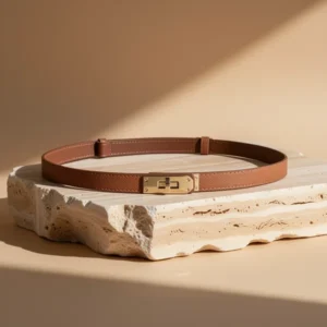 ANHAISHUILV Women's Skinny Leather Belt