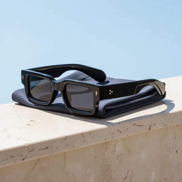 EYLRIM Thick Frame Square Sunglasses for Women