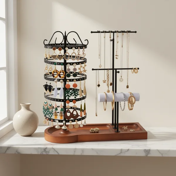 Jewelry Organizer Stand, Black